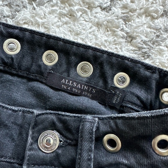 ALLSAINTS Black Lila Eyelet Denim Skirt / Size
0/XS - Picture 7 of 7